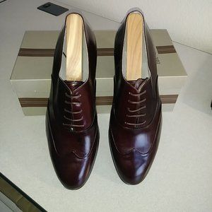 Vintage Bruno Magli Fulton, Burgundy Men's 9.5M, Hand Made in Italy, NEVER WORN!